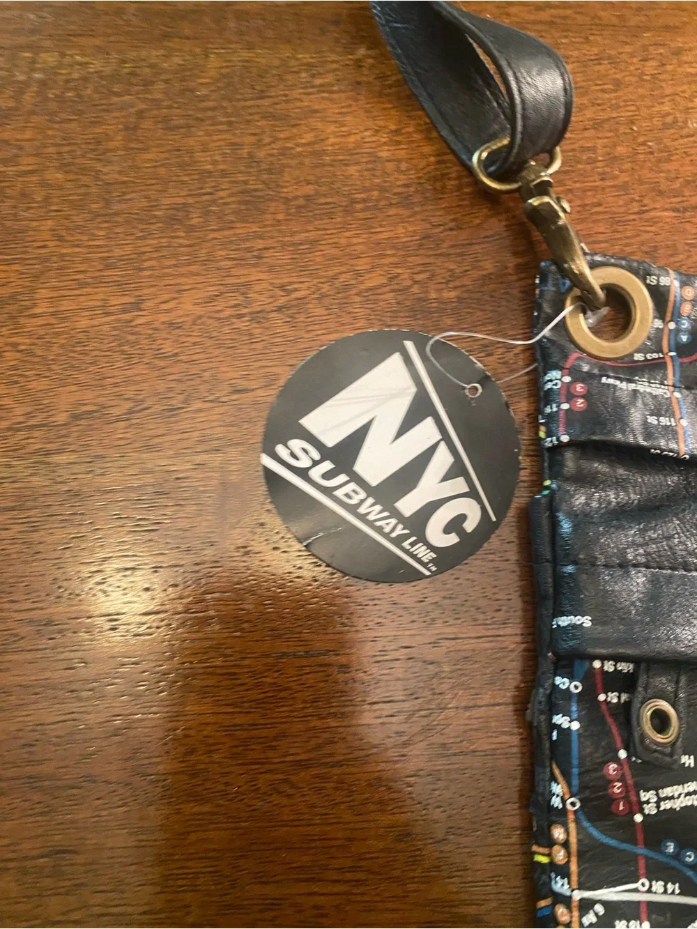 New York City NYC Subway Line Manhattan Map Crossbody shoulder women Black Bag